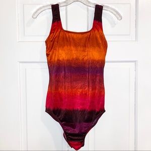 Vintage Colorful One Piece Bathing Suit